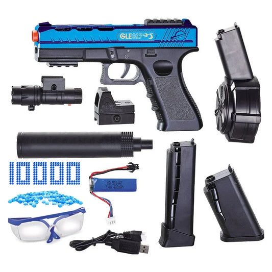 2 in 1 Automatic Shooting Splash Ball Airsoft Electric Toy Water Gun