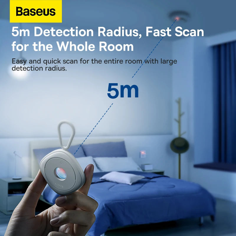 Baseus Hidden Camera Detector Pinhole Infrared Lens Detection Gadget Mini Spy Camera Finder Anti-Peeping Security Protection
