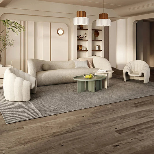 Convertible Living Room Sofas Lounges Luxury Nordic Wood Sofa Single Cushioned White Divani Da Soggiorno Home Furniture MZY