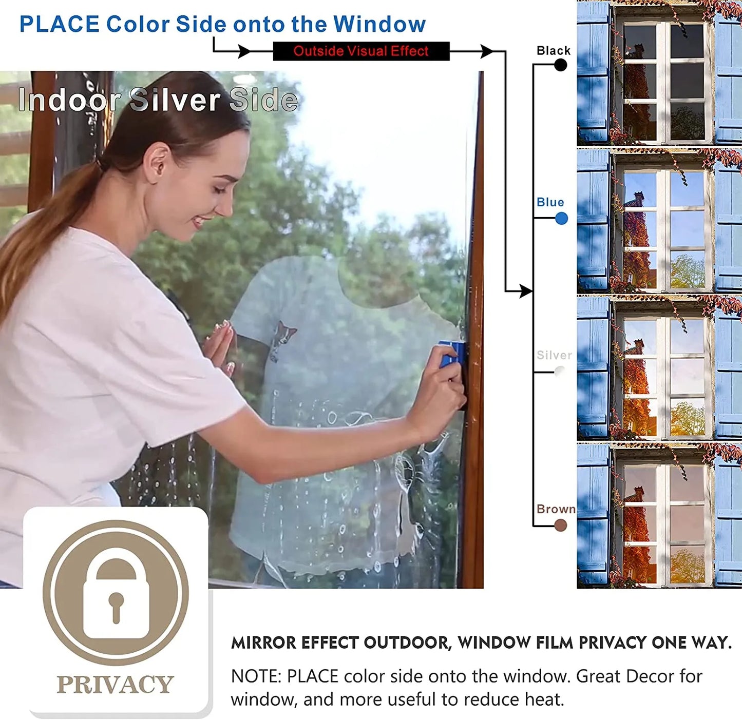 One Way Mirror Window Privacy Film