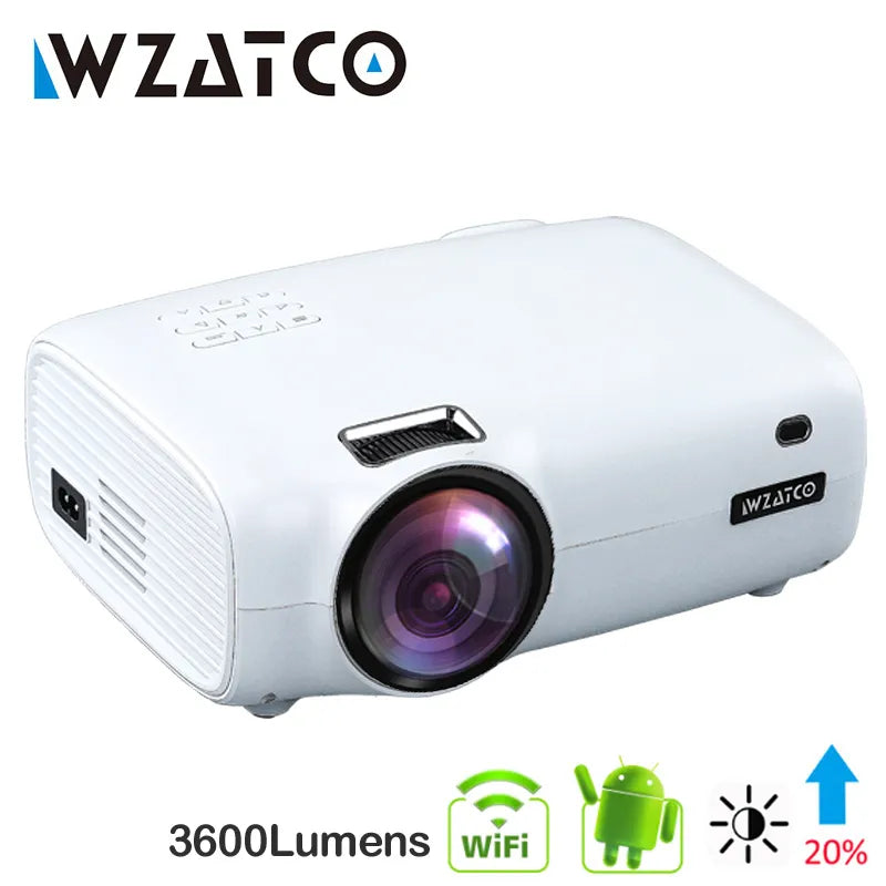 Smart Portable Mini LED WZATCO E600 Projector