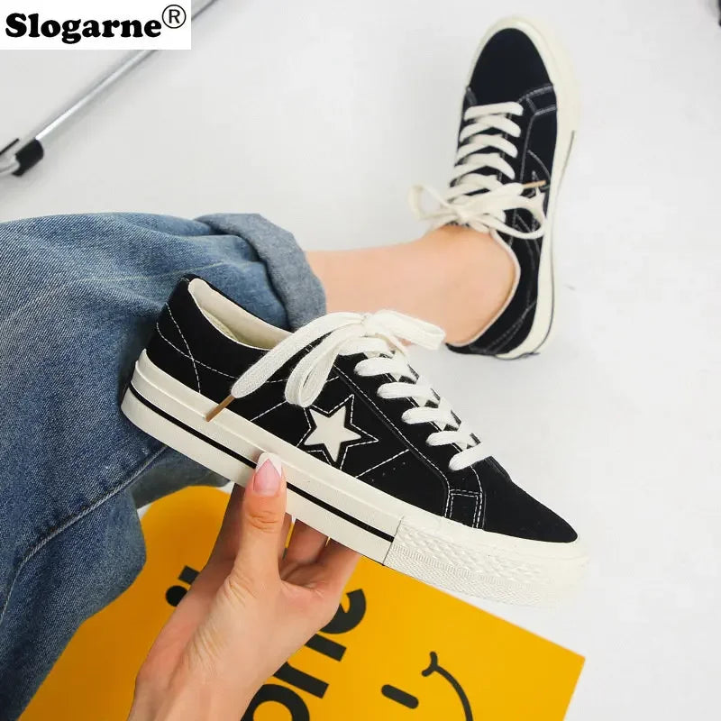 2023 Unisex Canvas Shoes Women Casual Shoes Low Top Couples Star Fashion Shoes Men Sports Shoes Lover's Casual Sneakers Loafers
