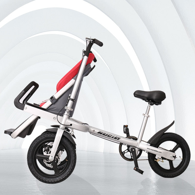 Parent-child bicycle with child seat electric and non-electric