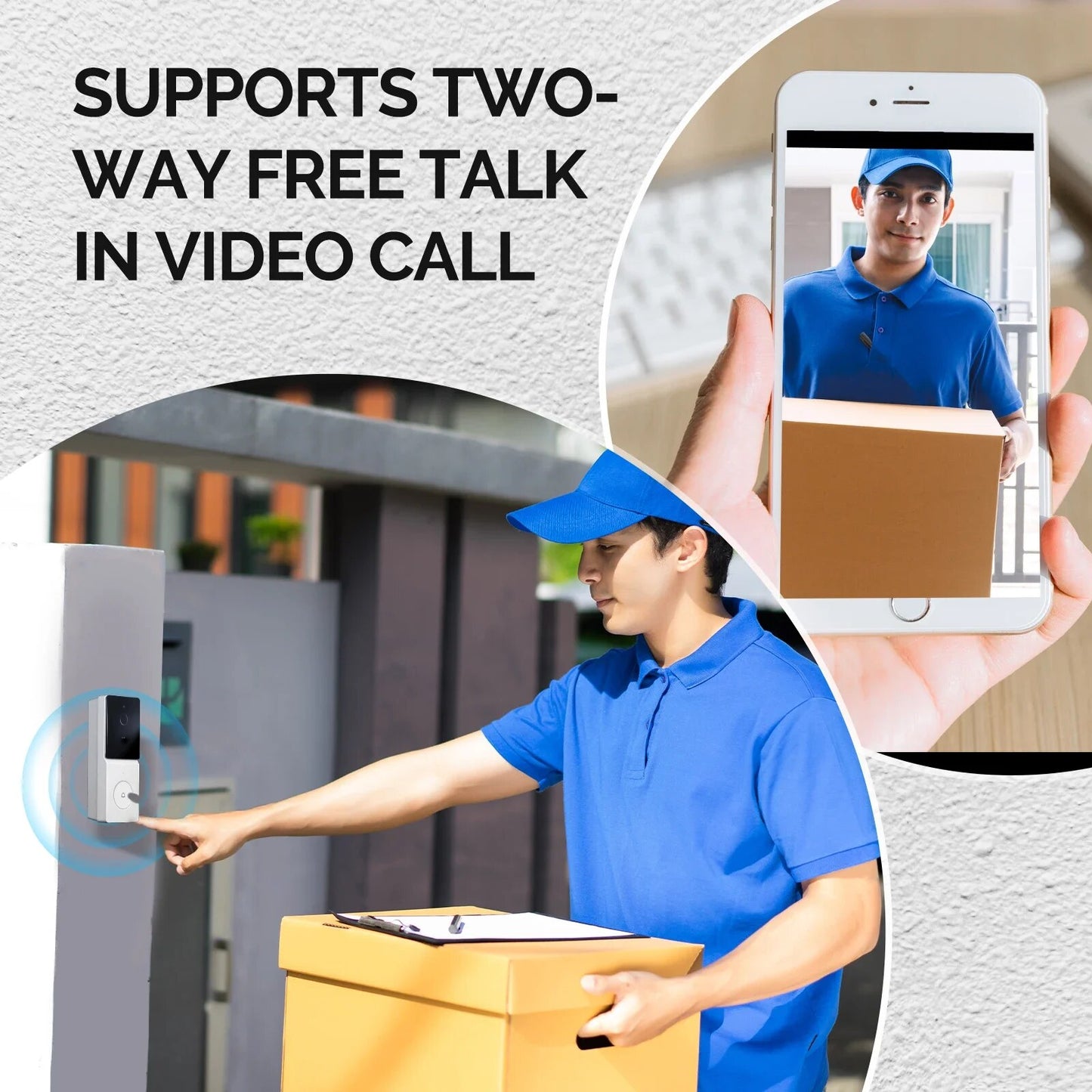 MOES Tuya Smart WiFi Video Doorbell Camera with 2-Way Audio Intercom