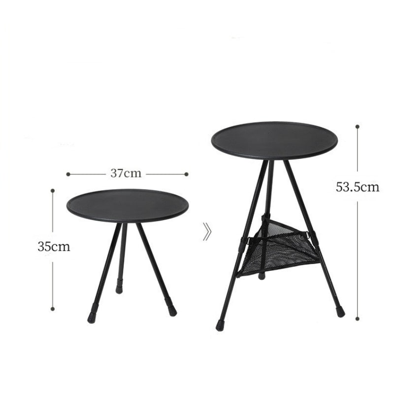 Telescopic Folding Round Three-legged Outdoor Table