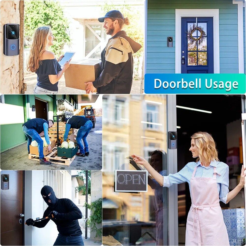 Wireless Phone Door Bell Security Video Intercom