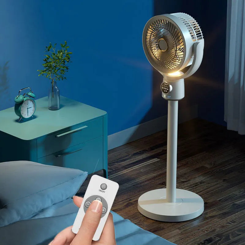 Electric Floor Stand Circulating Cooling Fan With Remote