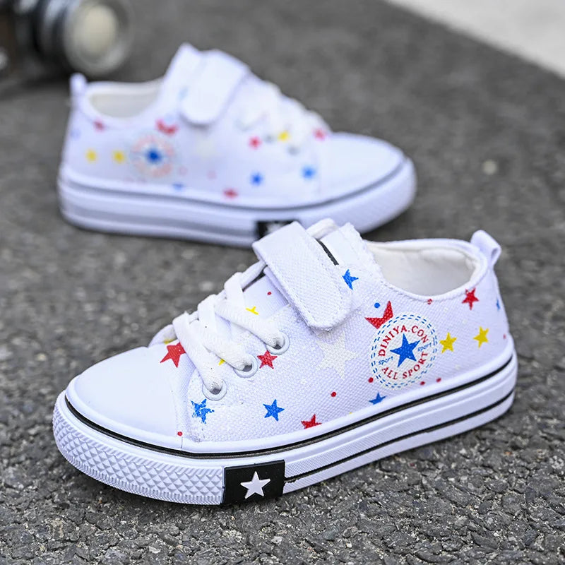 Children's Canvas Shoes Fashion non slip kids casual sneakers boys sports running girls breathable comfortable school shoes