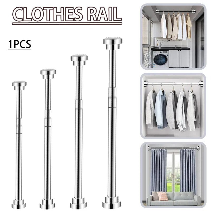 Adjustable Stainless Steel Shower Curtain Rod