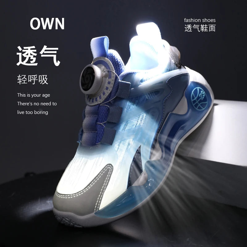 New Kids Sneakers Boys Basketball Shoes Breathable Children's Casual Shoes Fashion Comfortable Sports Tennis Boys Running Shoes