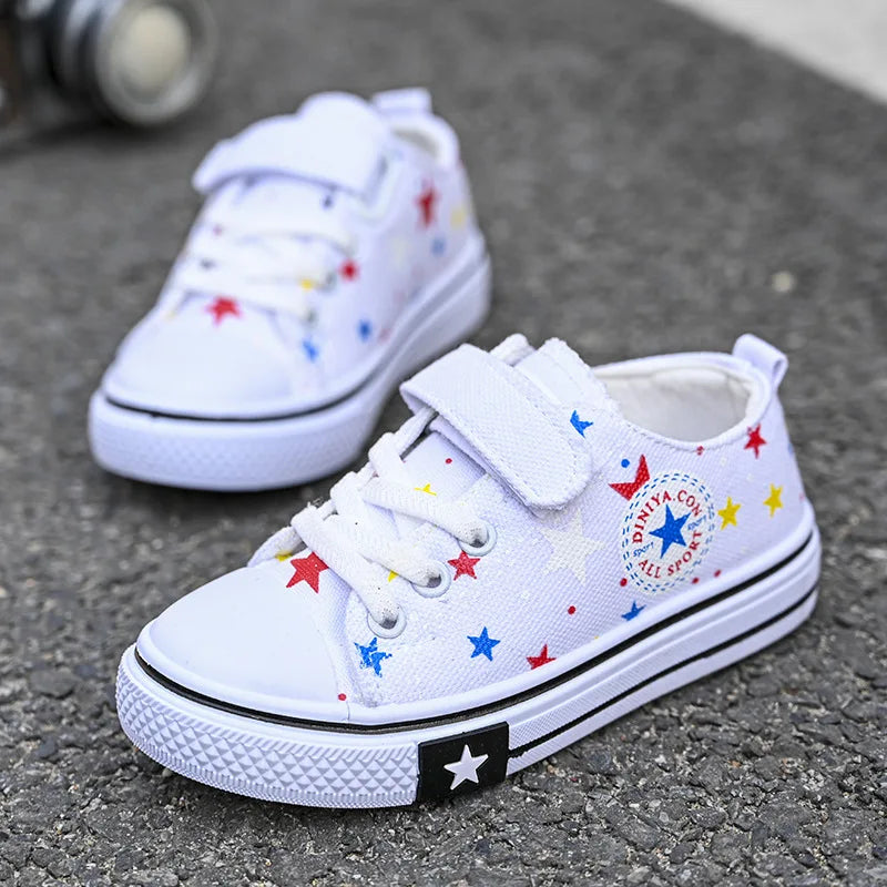 Children's Canvas Shoes Fashion non slip kids casual sneakers boys sports running girls breathable comfortable school shoes