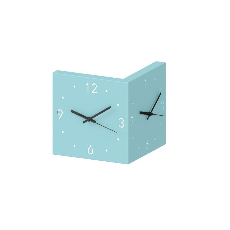 Creative Light Sensor Corner Wall Clock Square Simple Double Sided Wall Clock