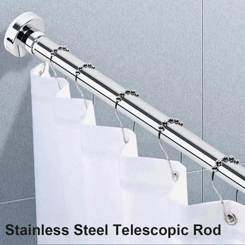 Adjustable Stainless Steel Shower Curtain Rod