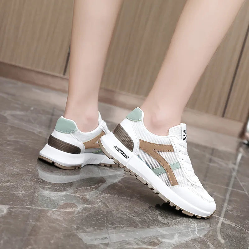 Shoes for Women Sneakers 2023 Spring Girl New Street Fashion Leather Casual Sport Running Shoes Flat Skateboard Shoes