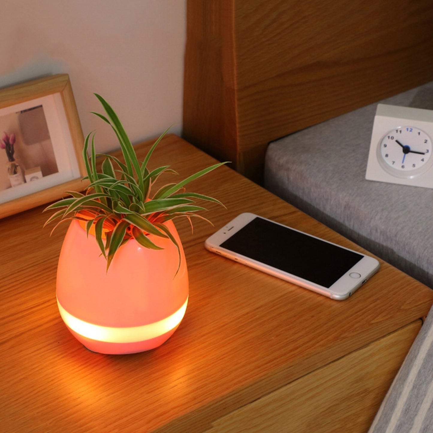 Improved Flowerpot Bluetooth Speakers with Touch Plant LED Light