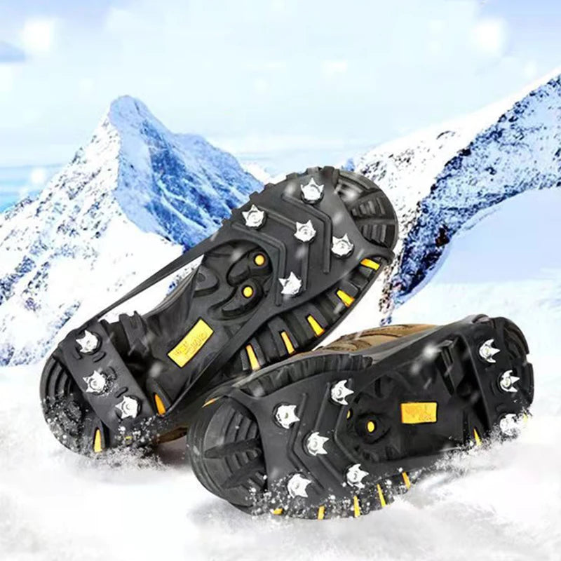 1 Pair Professional Climbing Crampons 5/8 Studs Anti-Skid Ice Snow Camping Walking Shoes Spike Grip Winter Outdoor Equipment