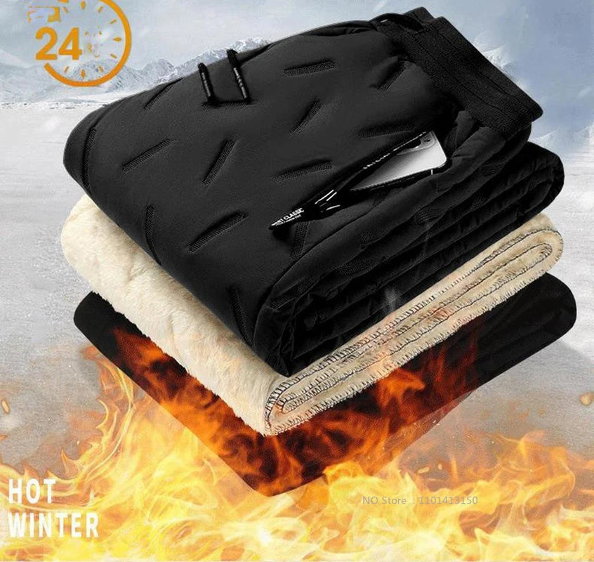Male Heating Pants Elastic Waist USB Heated Sports Trousers Skiing Fishing Motorcycle Outdoor Casual Thermal Pants plus Size 6XL