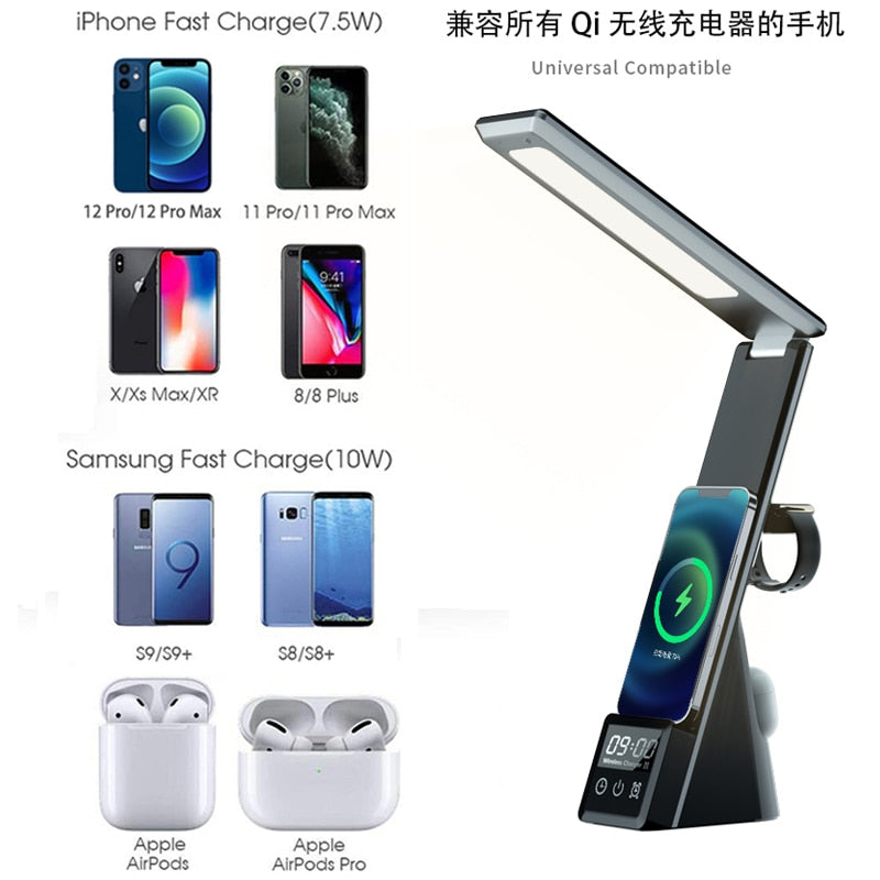 15W 3 in 1 QI Wireless Charger LED