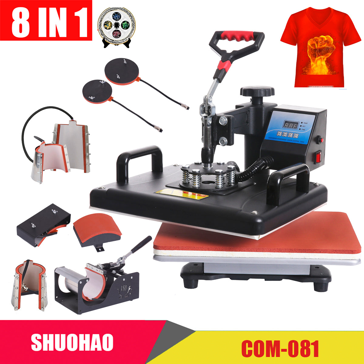 8 in 1 Combo Heat press Machine Sublimation Printer