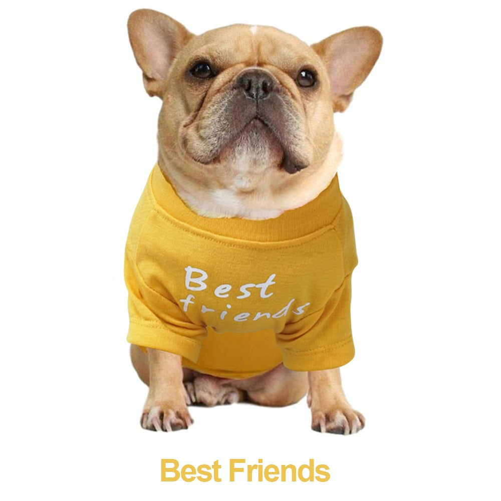 Dogs Clothes Quality Breathable Pet Clothing Soft Letters Printed
