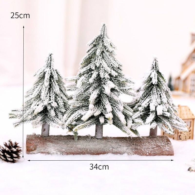 Christmas Snowflake Cedar Pine Cone Trees