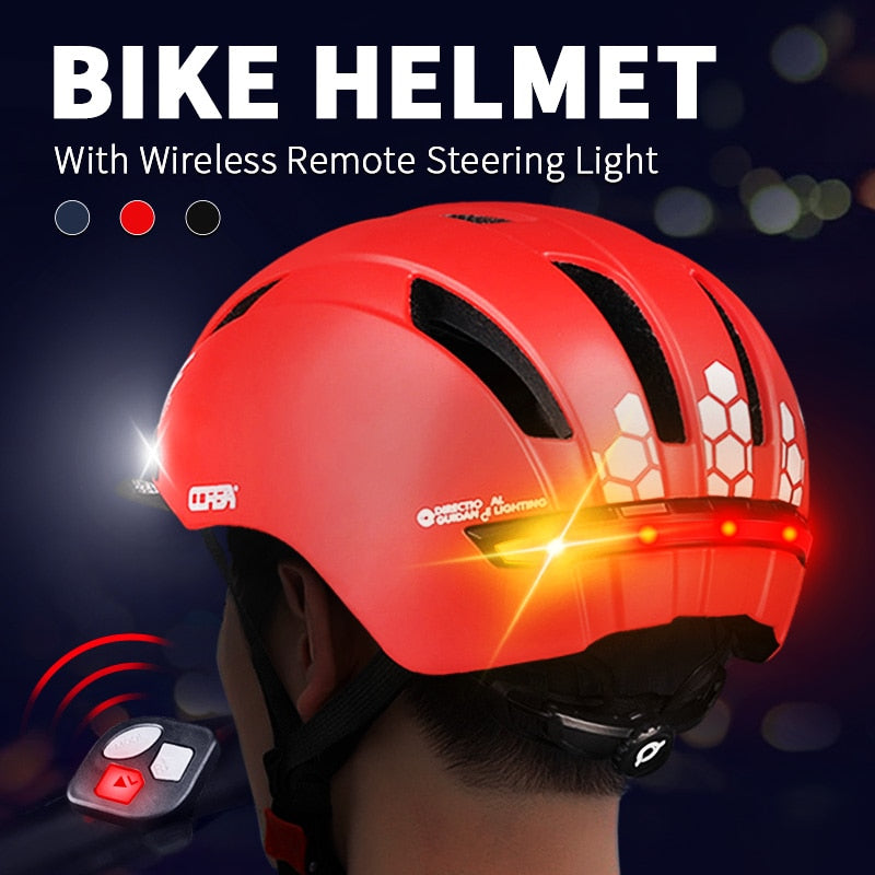 Bike Helmet With LED Turn Signal Light
