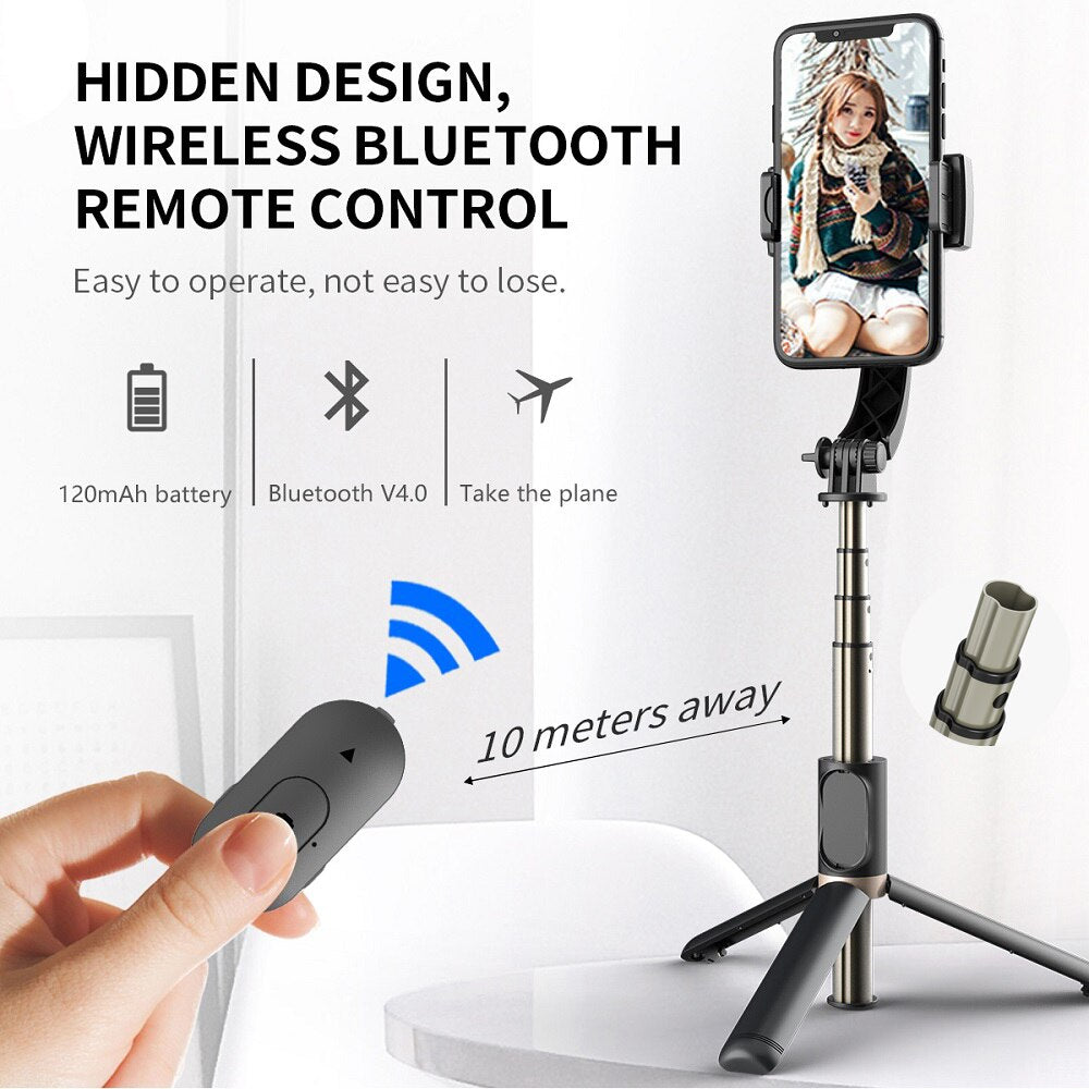 Handheld Eliminate Shake Gimbal Stabilizer for Phone Action Camera Selfie Stick Tripod