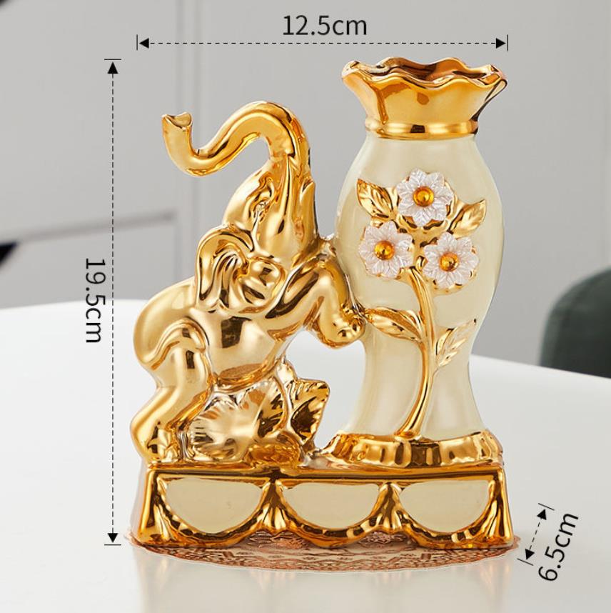 Ceramic Golden Vase