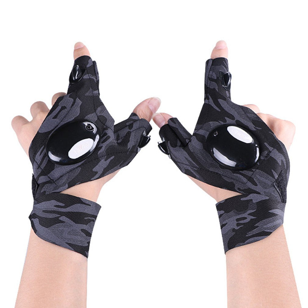 Outdoor Magic Fingerless Flashlight Gloves