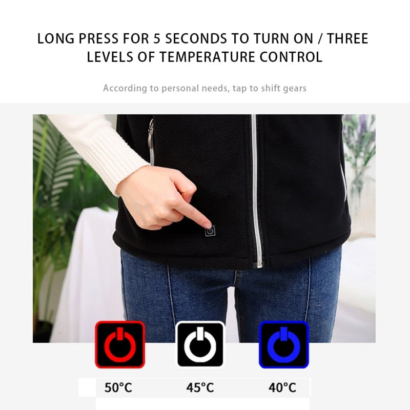 Smart USB Electric Self Heating Vest