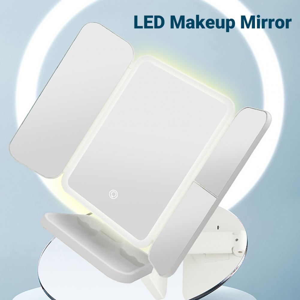 Three Fold Micro USB LED Makeup Mirror