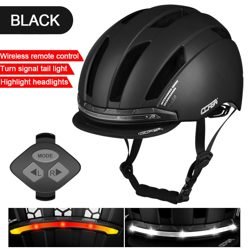 Bike Helmet With LED Turn Signal Light