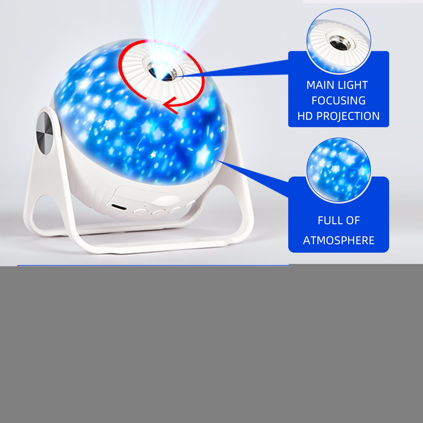 LED Star Projector Night Light 6 in 1 Planetarium Projection Galaxy