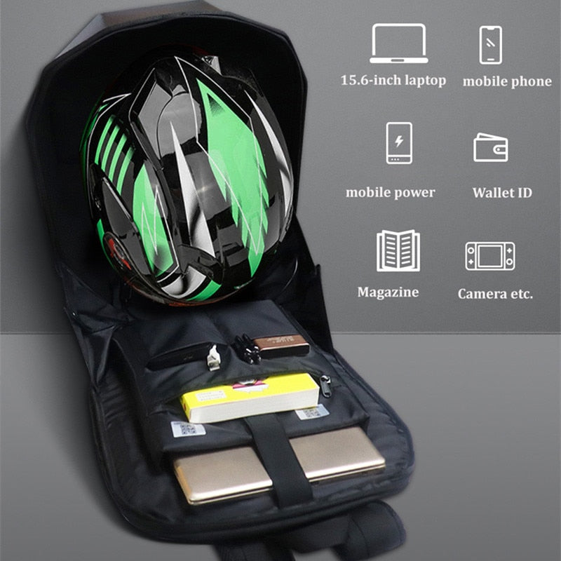 Knight Backpack Hard Shell Led For Motorcycle