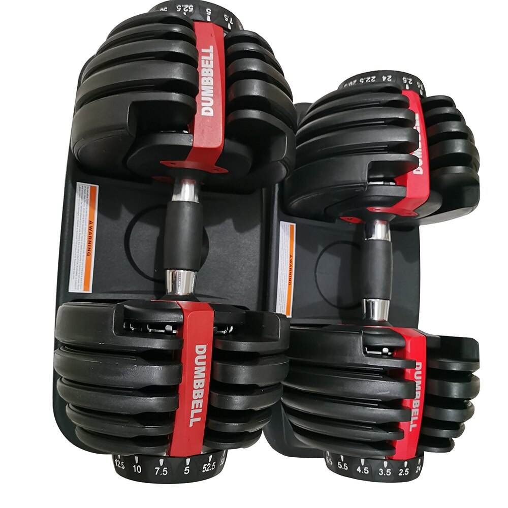 New 15KG Adjustable Dumbbell 32lbs Fast Automatic Intelligent Dumbbell Home Fitness Equipment Set