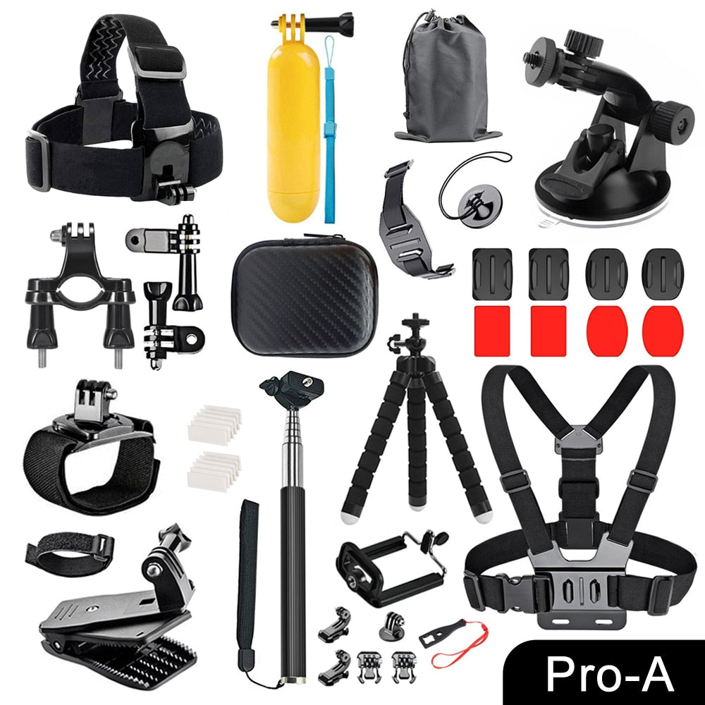ORBMART for GoPro Accessories Set for Go Pro Hero 10 9 8 7 6 5 4 Black Mount for Yi 4k Mijia Case for Sjcam Action Camera