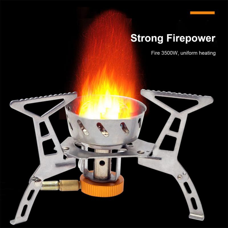 Hiking Camping Gas Stove Outdoor Windproof Tourist Burner Portable Folding Ultralight Tourism Cooker Equipment Hiking Picnic New