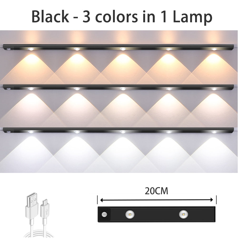LED Night Light USB Rechargeable Lamp Motion Sensor Led Light