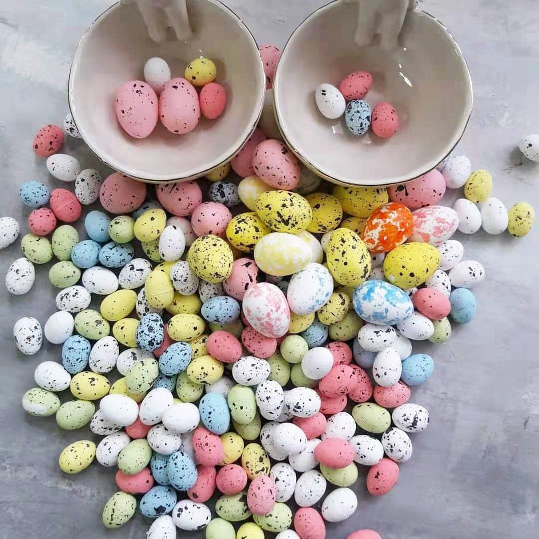 Colorful Foam Eggs For Easter Decoration