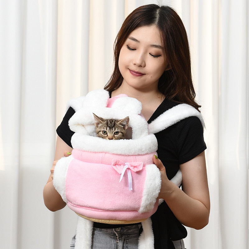 Carrier Bag for Small Cat Dogs Backpack Winter Warm