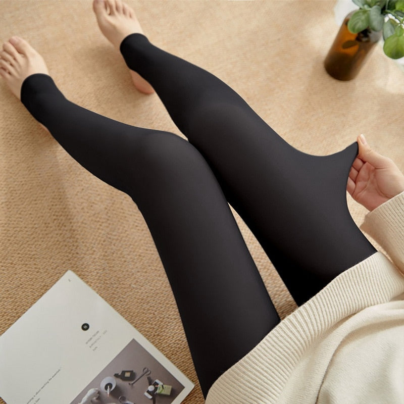 Thermal Leggings Women Thick Translucent Sock