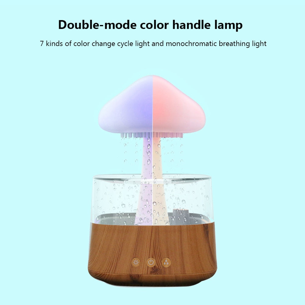 Mushroom Rain Electric Aroma Diffuser Colorful Night Light