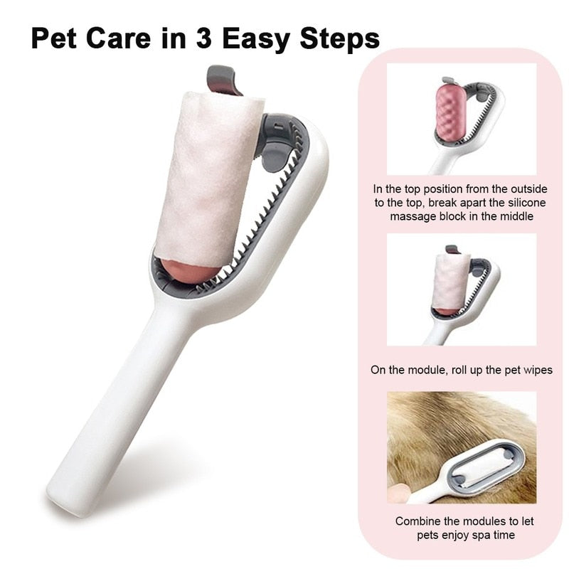 Pet Brush and Disposable Wipes