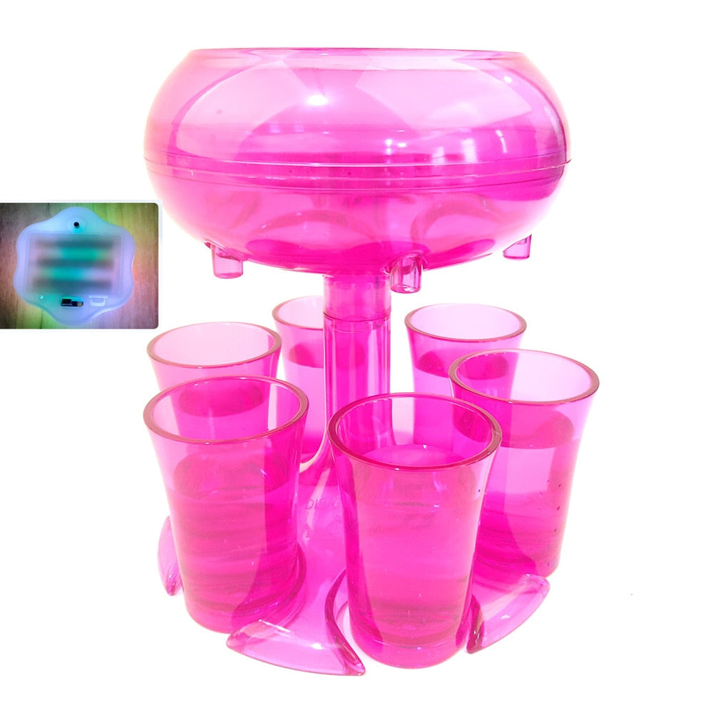 Shot Dispenser Plexiglass Liquor Dispenser And 6 Shot Glasses Get Amazing Game Fun Drink Experience Buddy Home Party Bar Liquor