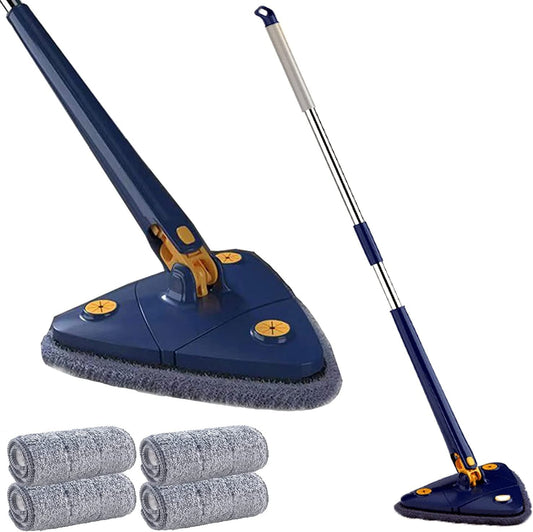Extendable Triangle Spin Mop Retractable Glass Wiper