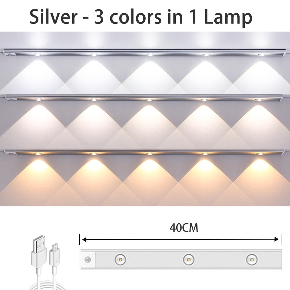 LED Night Light USB Rechargeable Lamp Motion Sensor Led Light
