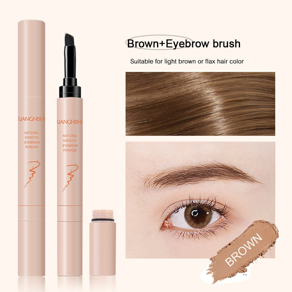 Waterproof Eyebrow Dyeing Cream Pencil with Brush Natural Lasting Non-smudge Brown Grey Setting Dye Eye Brow Pen Makeup Cosmetic