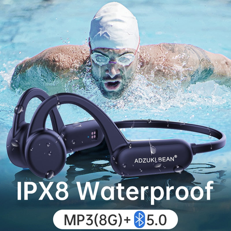 TWS Bone Conduction IPX8 Waterproof Headphones With Mic Bluetooth Wireless Headset Sports High Quality Earphones For Smartphone