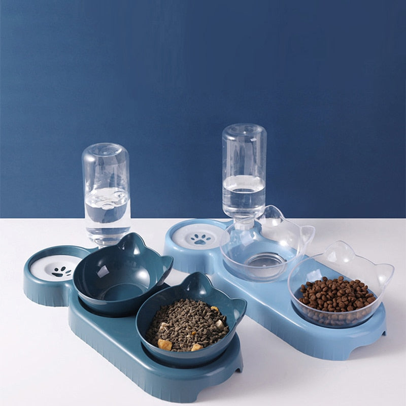 Cats Bowl Automatic Feeder Water Dispenser