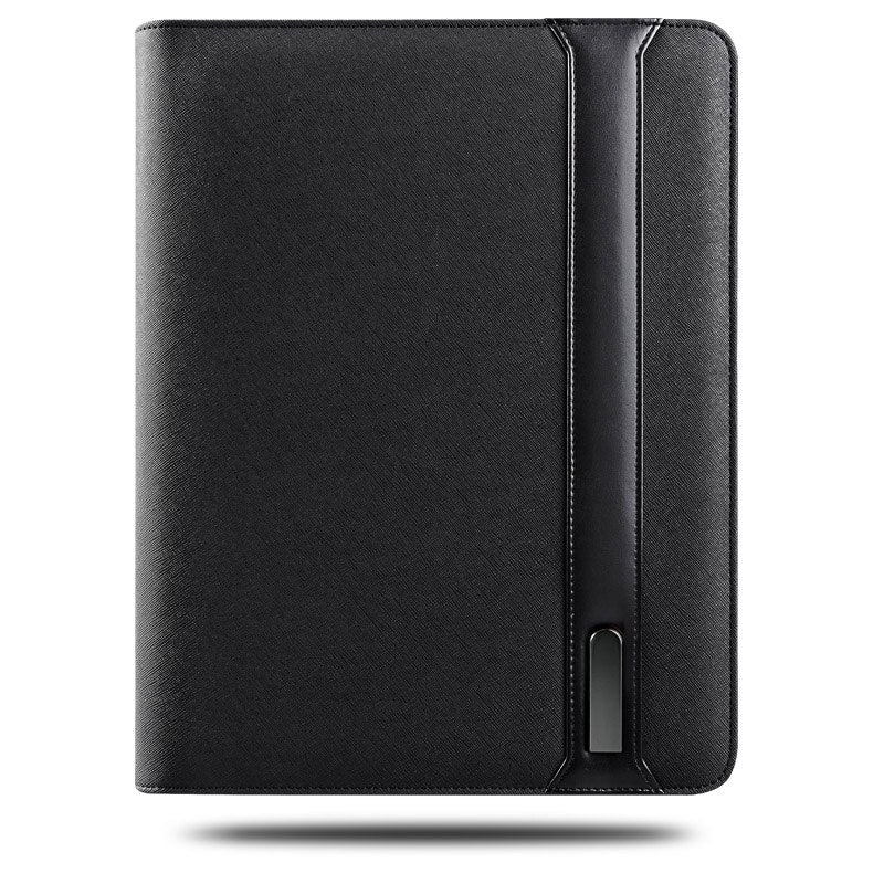 A4 zipped notebook with 5000 mAh wire/wireless charging power